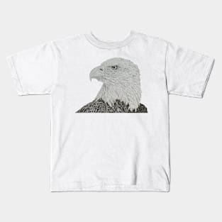 Dotwork Eagle Art Print Kids T-Shirt